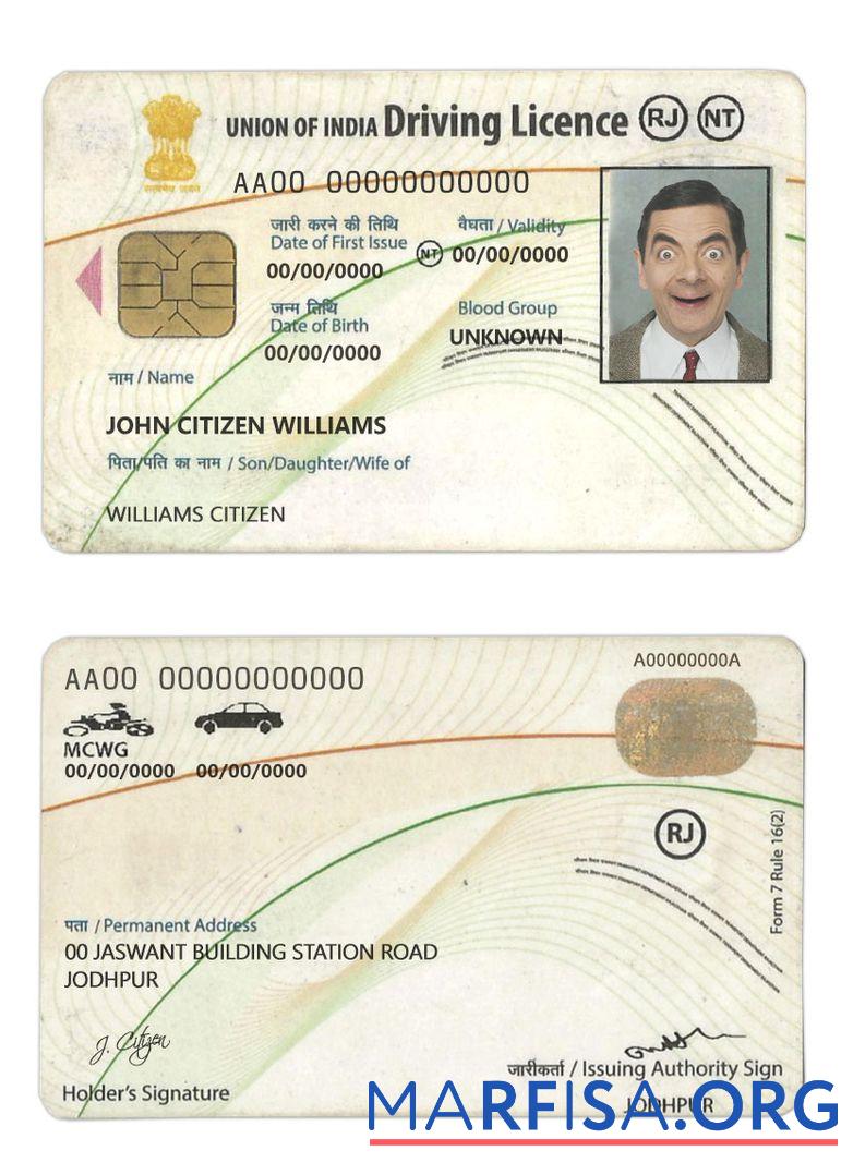 Downloadable India driving license download for verification